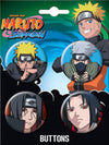 Naruto 4 Button Set - Sweets and Geeks