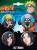 Naruto 4 Button Set - Sweets and Geeks