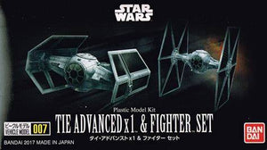 Star Wars Vehicle Model #007 TIE Advanced x1 & Fighter Set 1/144 Scale Model Kit - Sweets and Geeks