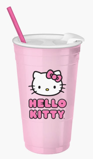 Hello Kitty 32 Ounce Rainbow Tumbler With Lid and Straw 