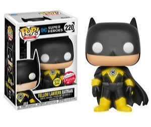 Funko Pop! DC Super Heroes - Yellow Lantern Batman (Glow in the Dark) #220 - Sweets and Geeks