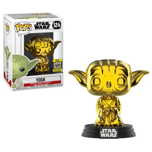 Funko Pop! Star Wars - Yoda (Gold Chrome) [Galactic Convention] #124 - Sweets and Geeks