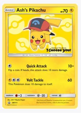 Ash's Pikachu - SM111 SM Promos # SM111 - Sweets and Geeks