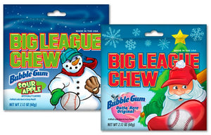 Big League Chew Christmas Bubble Gum 2.12oz Peg Bag - Sweets and Geeks