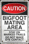 Bigfoot Metal Tin Sign - Sweets and Geeks