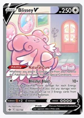 Blissey V (Alternate Full Art) SWSH06: Chilling Reign # 183/198 - Sweets and Geeks