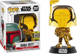 Funko Pop! Star Wars - Boba Fett (Gold Chrome) (2019 Galactic Convention) #297 - Sweets and Geeks