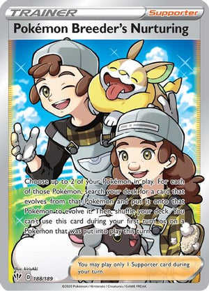 Pokemon Breeder's Nurturing (Full Art) SWSH03: Darkness Ablaze # 188/189 - Sweets and Geeks