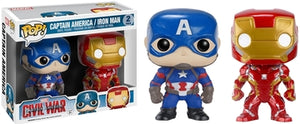 Funko Pop Marvel: Captain America Civil War - Captain America / Iron Man (2 Pack) (FYE Exclusive) - Sweets and Geeks