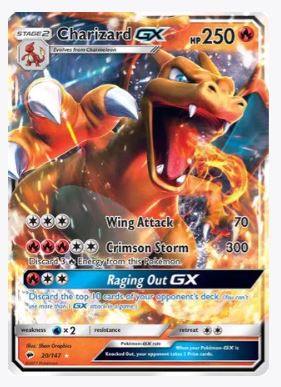 Charizard GX SM - Burning Shadows # 20/147 - Sweets and Geeks