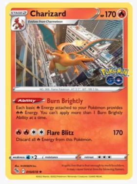 Charizard (Reverse Holofoil) Pokemon GO # 010/078 - Sweets and Geeks