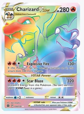 Charizard VSTAR (Secret) SWSH09: Brilliant Stars # 174/172 - Sweets and Geeks