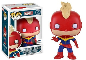 (Damaged Box) Funko Pop! Marvel: Captain Marvel - Captain Marvel Masked (GTS Exclusive) #154 - Sweets and Geeks