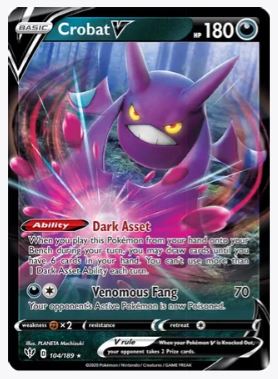 Crobat V SWSH03: Darkness Ablaze # 104/189 - Sweets and Geeks