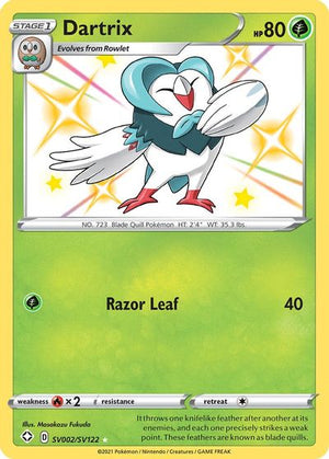 Dartrix Shining Fates: Shiny Vault # SV002/SV122 - Sweets and Geeks