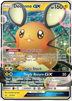 Dedenne GX SM - Unbroken Bonds # 57/214 - Sweets and Geeks