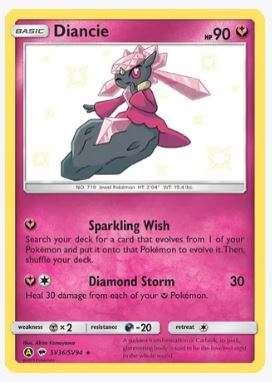 Diancie Hidden Fates: Shiny Vault # SV36/SV94 - Sweets and Geeks