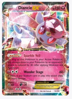 Diancie EX XY - Fates Collide # 72/124 - Sweets and Geeks