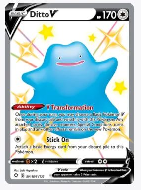 Ditto V Shining Fates: Shiny Vault # SV118/SV122 - Sweets and Geeks