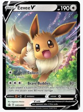 Eevee V - SWSH065 SWSH: Sword & Shield Promo Cards # SWSH065 - Sweets and Geeks