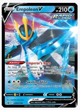 Empoleon V - SWSH108 SWSH: Sword & Shield Promo Cards # SWSH108 - Sweets and Geeks