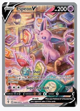 Espeon V (Alternate Full Art) SWSH07: Evolving Skies # 180/203 - Sweets and Geeks