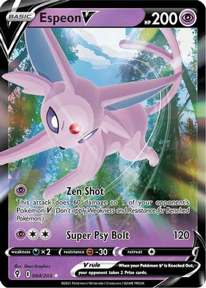 Espeon V - SWSH07: Evolving Skies - Card # 064/203 - Sweets and Geeks