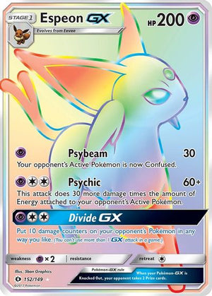 Espeon GX (Secret) SM Base Set # 152/149 - Sweets and Geeks