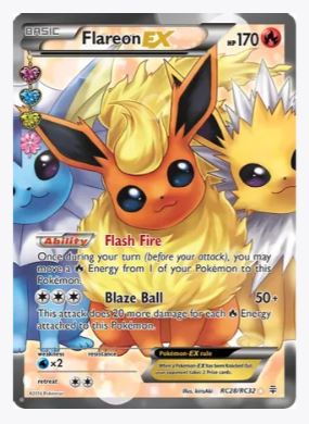 Flareon EX (Full Art) Generations: Radiant Collection # RC28/RC32 - Sweets and Geeks