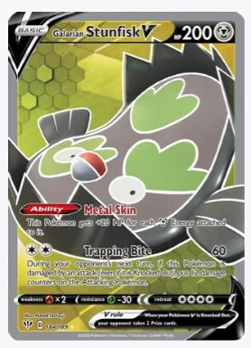 Galarian Stunfisk V (Full Art) SWSH03: Darkness Ablaze # 184/189 - Sweets and Geeks