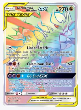 Garchomp & Giratina GX (Secret) SM - Unified Minds # 247/236 - Sweets and Geeks