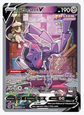 Genesect V (Alternate Full Art) SWSH08: Fusion Strike # 255/264 - Sweets and Geeks