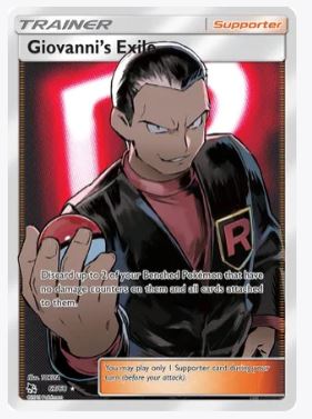 Giovanni's Exile (Full Art) Hidden Fates # 67/68 - Sweets and Geeks