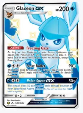 Glaceon GX Hidden Fates: Shiny Vault # SV55/SV94 - Sweets and Geeks