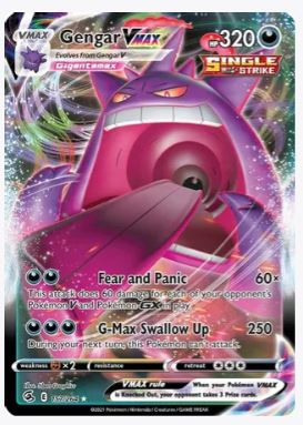 Gengar VMAX SWSH08: Fusion Strike # 157/264 - Sweets and Geeks