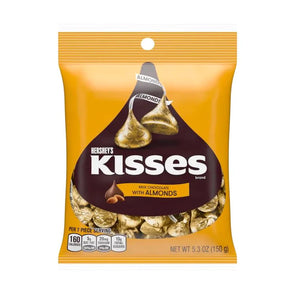 Hershey's Kisses Milk Chocolate with Almonds 5.3oz Bag - Sweets and Geeks