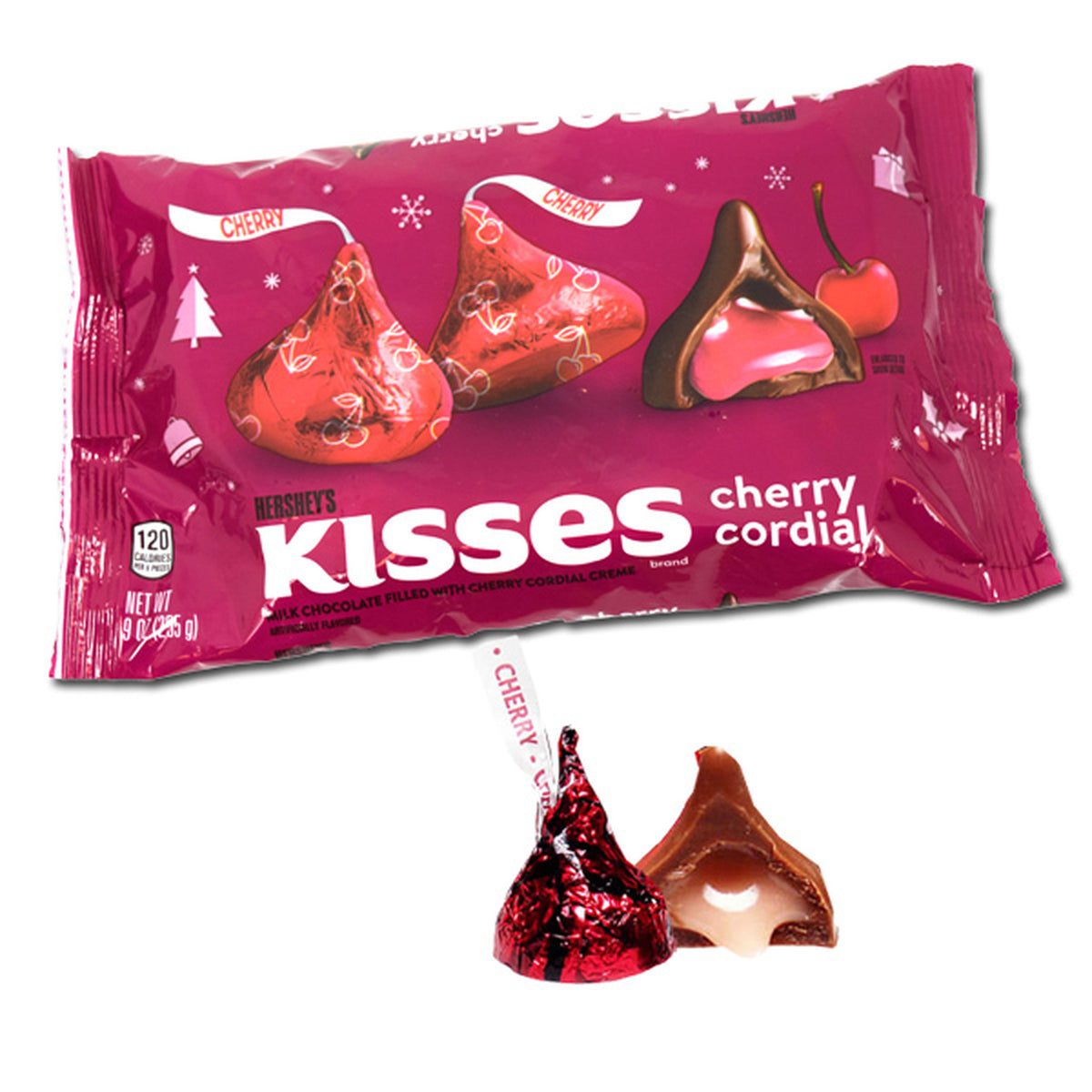 Hersheys Kisses Cherry Cordial 9oz Bag Sweets And Geeks 