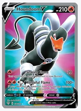 Houndoom V (Full Art) SWSH03: Darkness Ablaze	# 178/189 - Sweets and Geeks