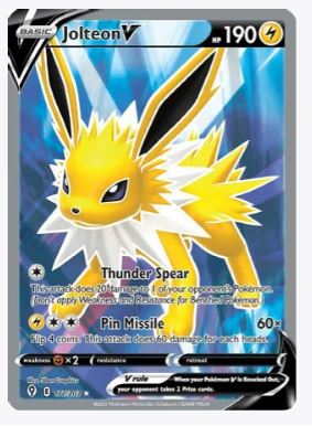 Jolteon V (Full Art) SWSH07: Evolving Skies # 177/203 - Sweets and Geeks