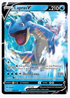 Lapras V SWSH01: Sword & Shield Base Set # 049/202 - Sweets and Geeks