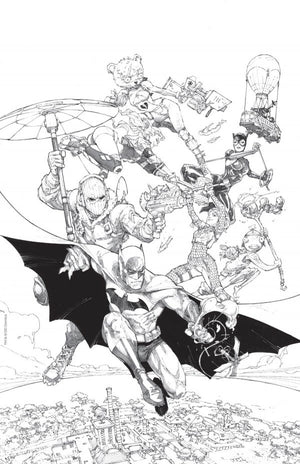 Batman / Fortnite: Zero Point #1 (Batman Day Cover Janin Incentive B&W) - Sweets and Geeks