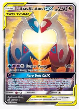 Latias & Latios GX (Alternate Full Art) SM - Team Up # 170/181 - Sweets and Geeks