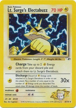 Lt. Surge's Electabuzz (6) Gym Heroes # 006/132 - Sweets and Geeks