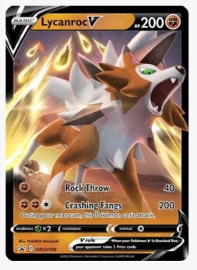 Lycanroc V - SWSH199 SWSH: Sword & Shield Promo Cards # SWSH199 - Sweets and Geeks