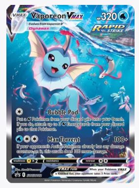 Vaporeon VMAX - SWSH182 SWSH: Sword & Shield Promo Cards # SWSH182 - Sweets and Geeks