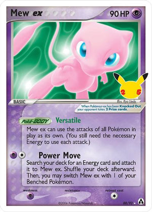 Mew ex Celebrations: Classic Collection # 88/92 - Sweets and Geeks