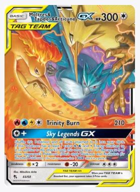 Moltres & Zapdos & Articuno GX Hidden Fates # 44/68 - Sweets and Geeks