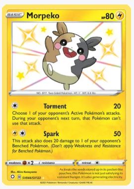 Morpeko Shining Fates: Shiny Vault # SV044/SV122 - Sweets and Geeks