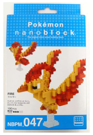 Kawada NBPM-047 nanoblock Pokemon Moltres (Fire) - Sweets and Geeks