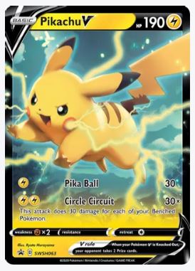 Pikachu V - SWSH063 SWSH: Sword & Shield Promo Cards # SWSH063 - Sweets and Geeks